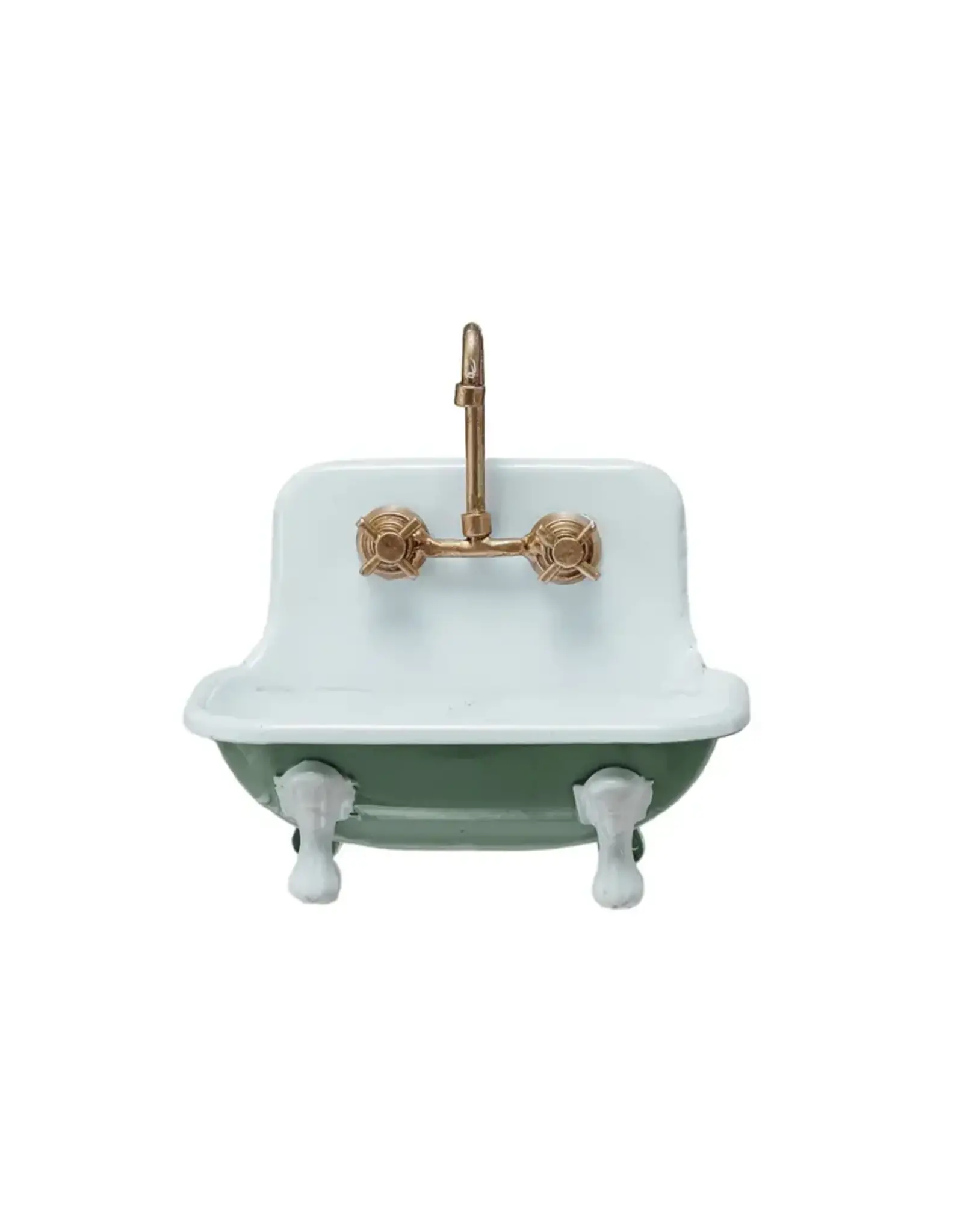 Mtl Sink Soap Dish Grn/Gold DF9747
