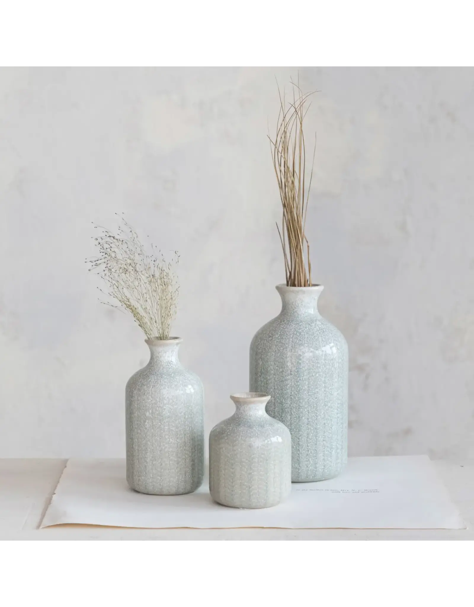 Stoneware Vase Grey DF9860