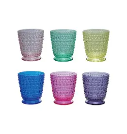 12 oz Acrylic Footed Glass 6 colors DG0150A