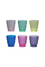 12 oz Acrylic Footed Glass 6 colors DG0150A