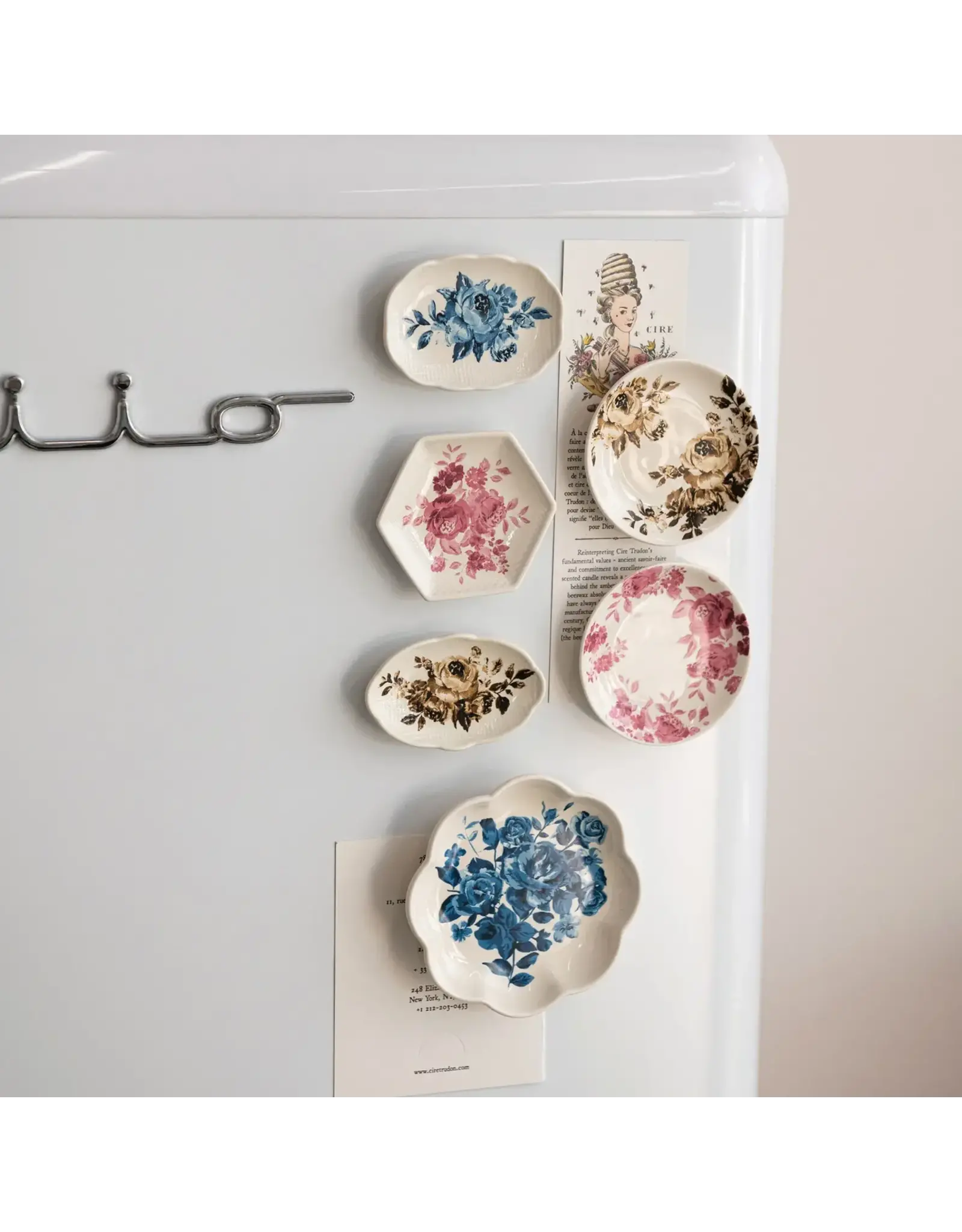 Stoneware Plate shaped Magnet 6 styles DG0655A