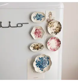 Stoneware Plate shaped Magnet 6 styles DG0655A