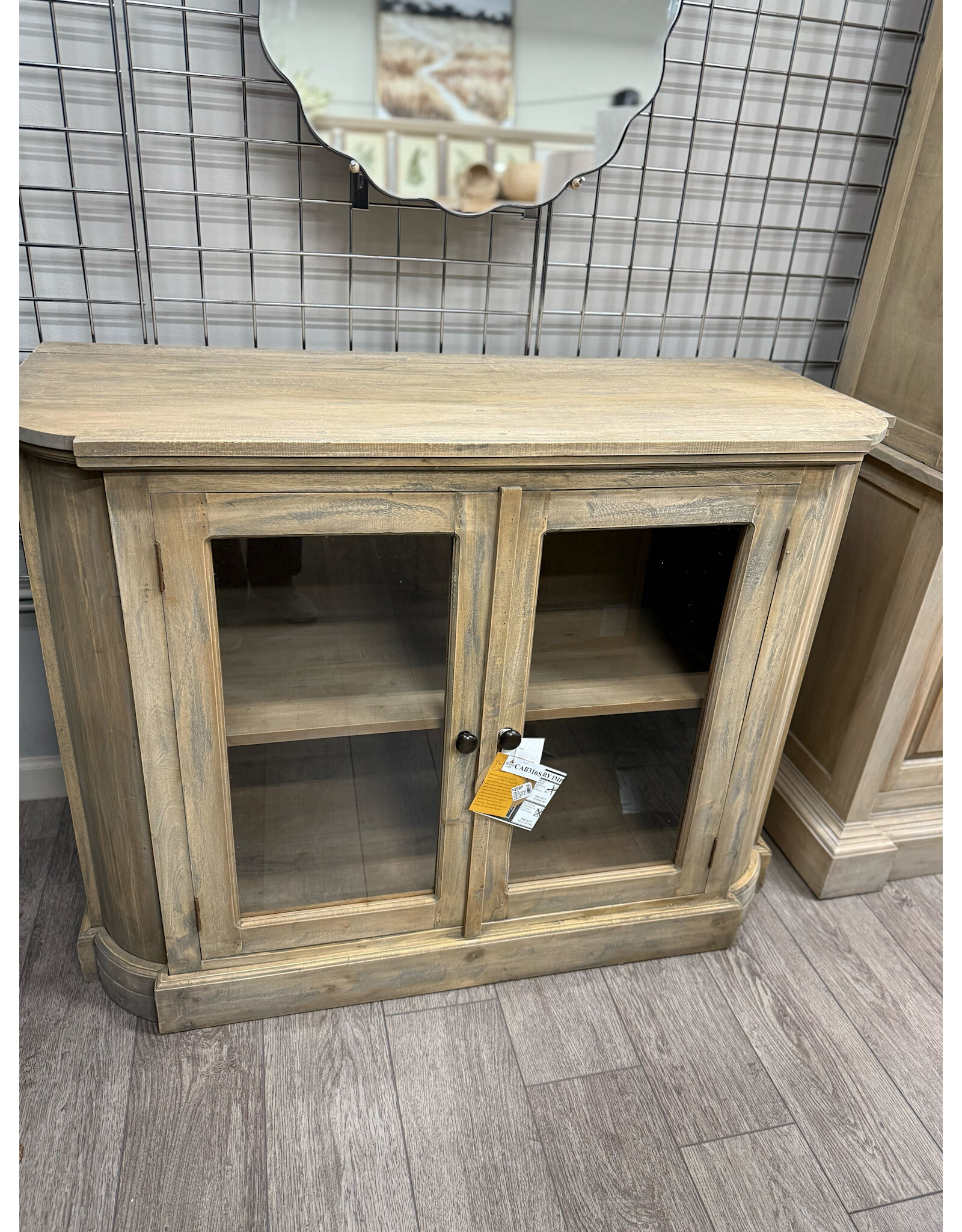 CAB316 Lawrence Glazed Accent Curio 47.2x20.1x36.2"H