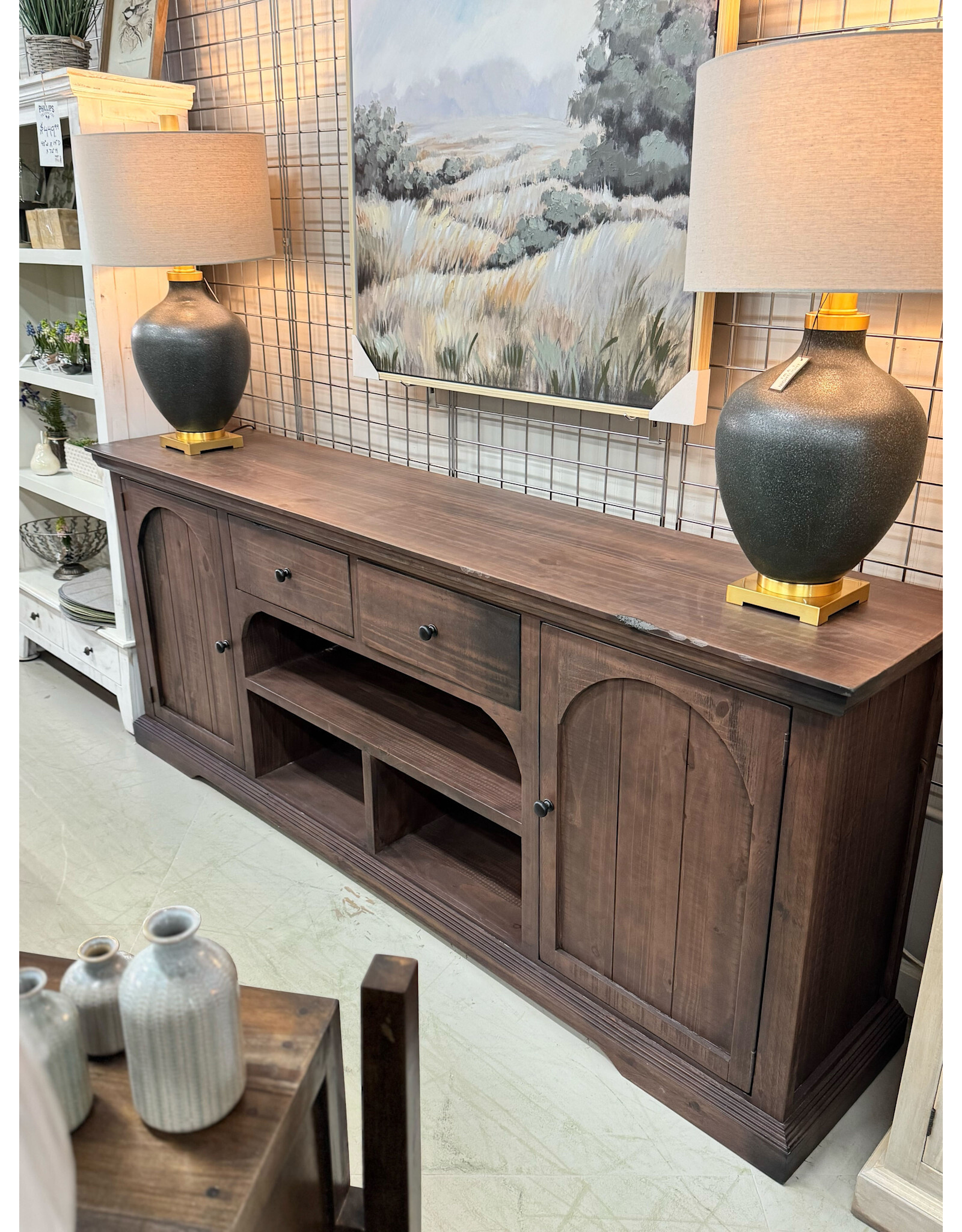 Frisco COM 2405 88x18x36 large 2-door, 2-drawer console