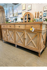 CAB534 Havan Sdbd 4drw/4rattan dr 87x22x42.1"H