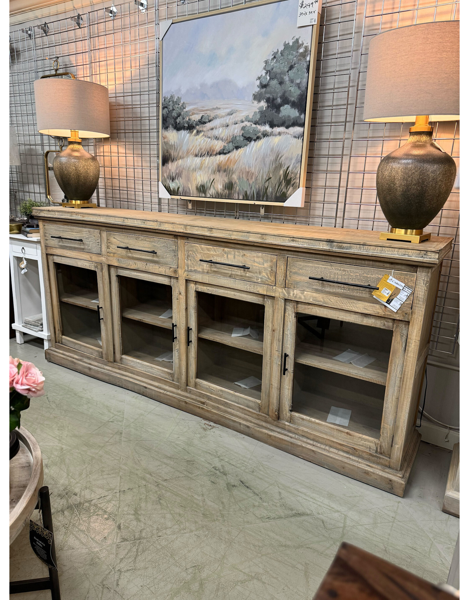 CAB625 American Glz Credenza 98.8x17.7x44.1"H