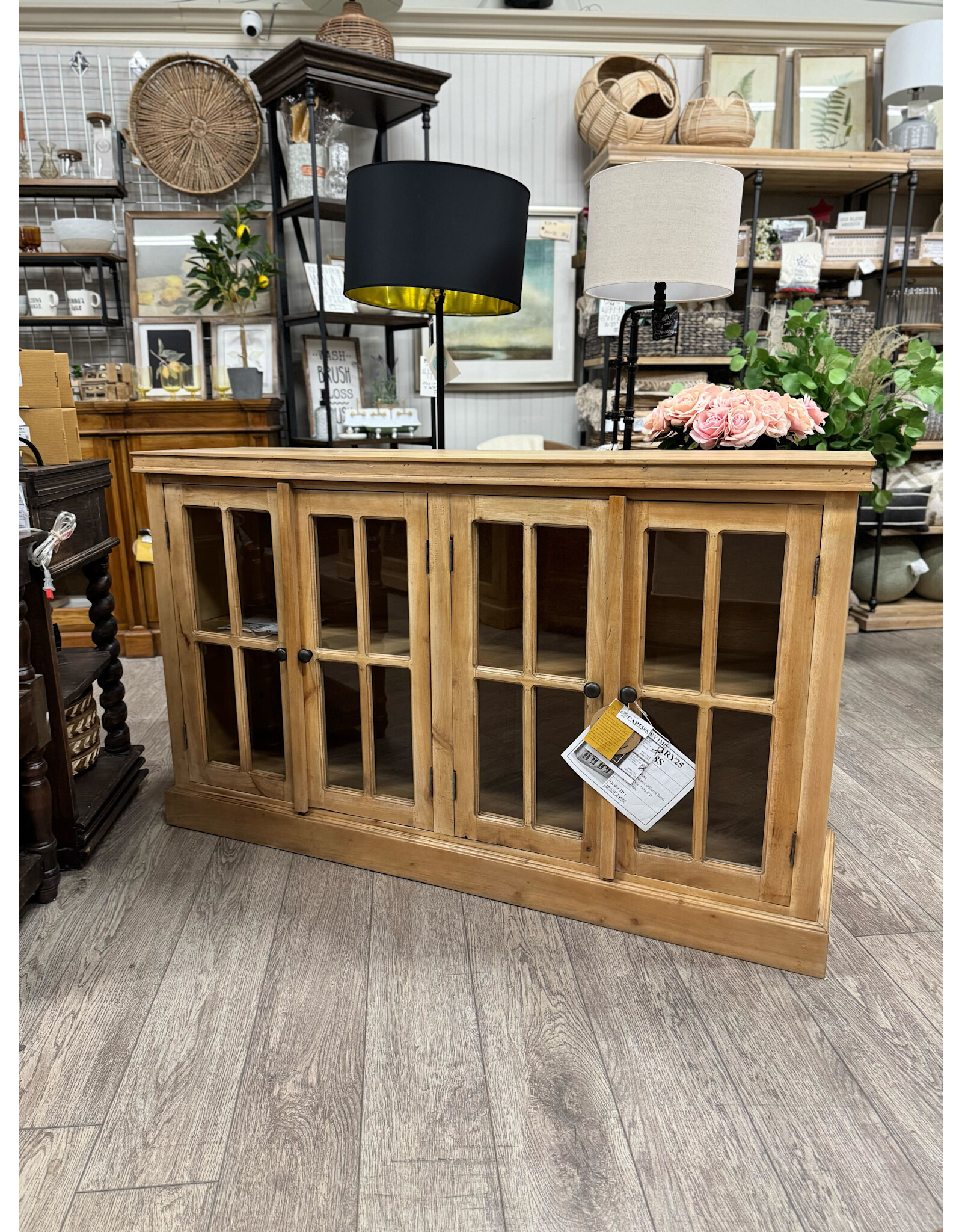 CAB558 4 Pnl Dr Credenza 59.8x16.1x35.8"H