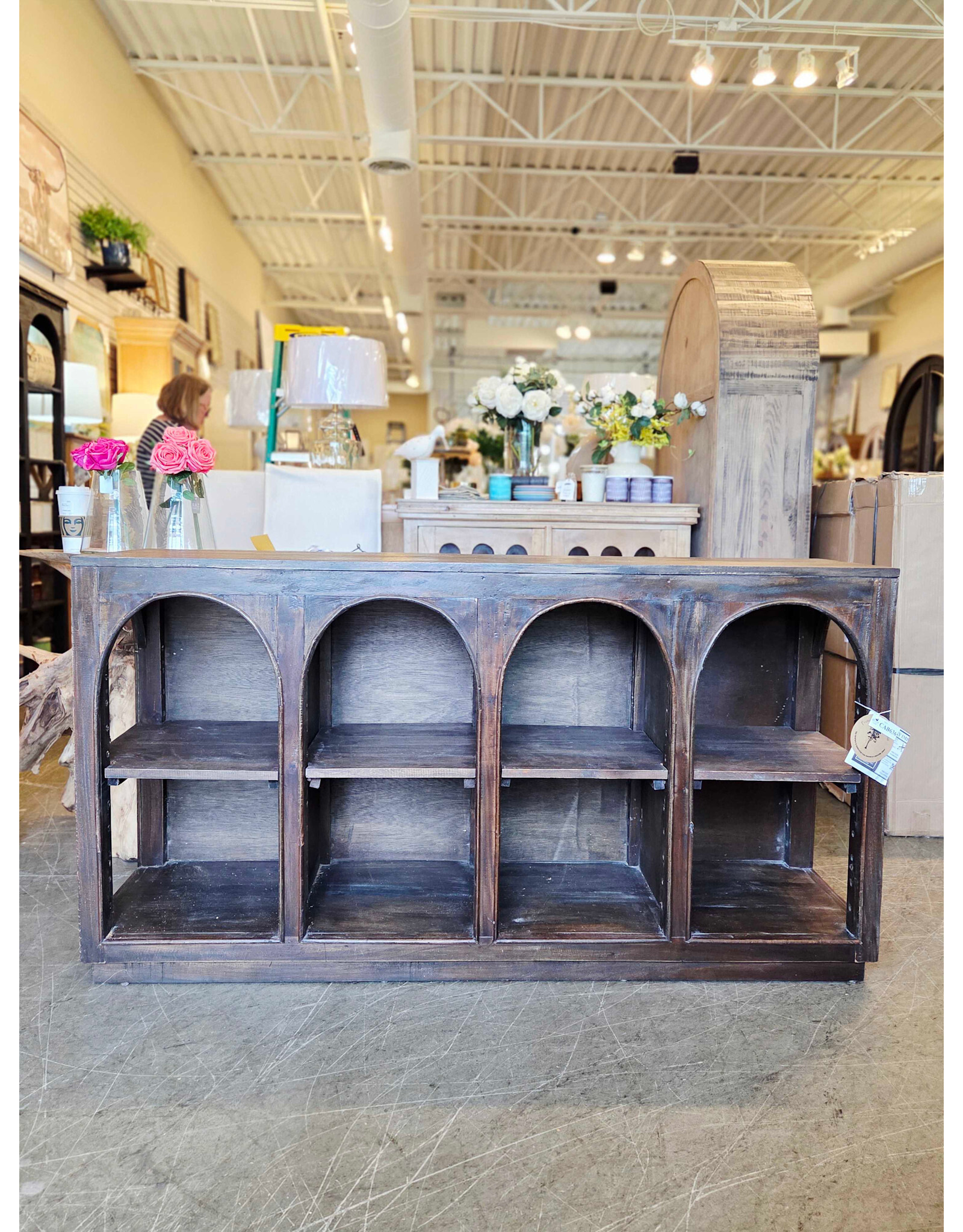 CAB636 Florence Open Display w/Adj Shelf 62.6x17.3x33.1"H