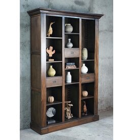 CAB1881 Brunswick Library Adj Shelf 3drw w/RG 58.6x18.5x90.5"