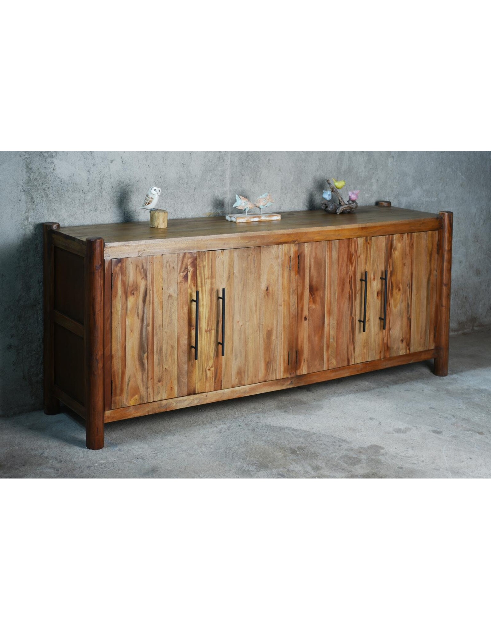 CAB632 Flagstaff Credenza 4Drs w/Adj Shelf 78x20.1x34.2"H