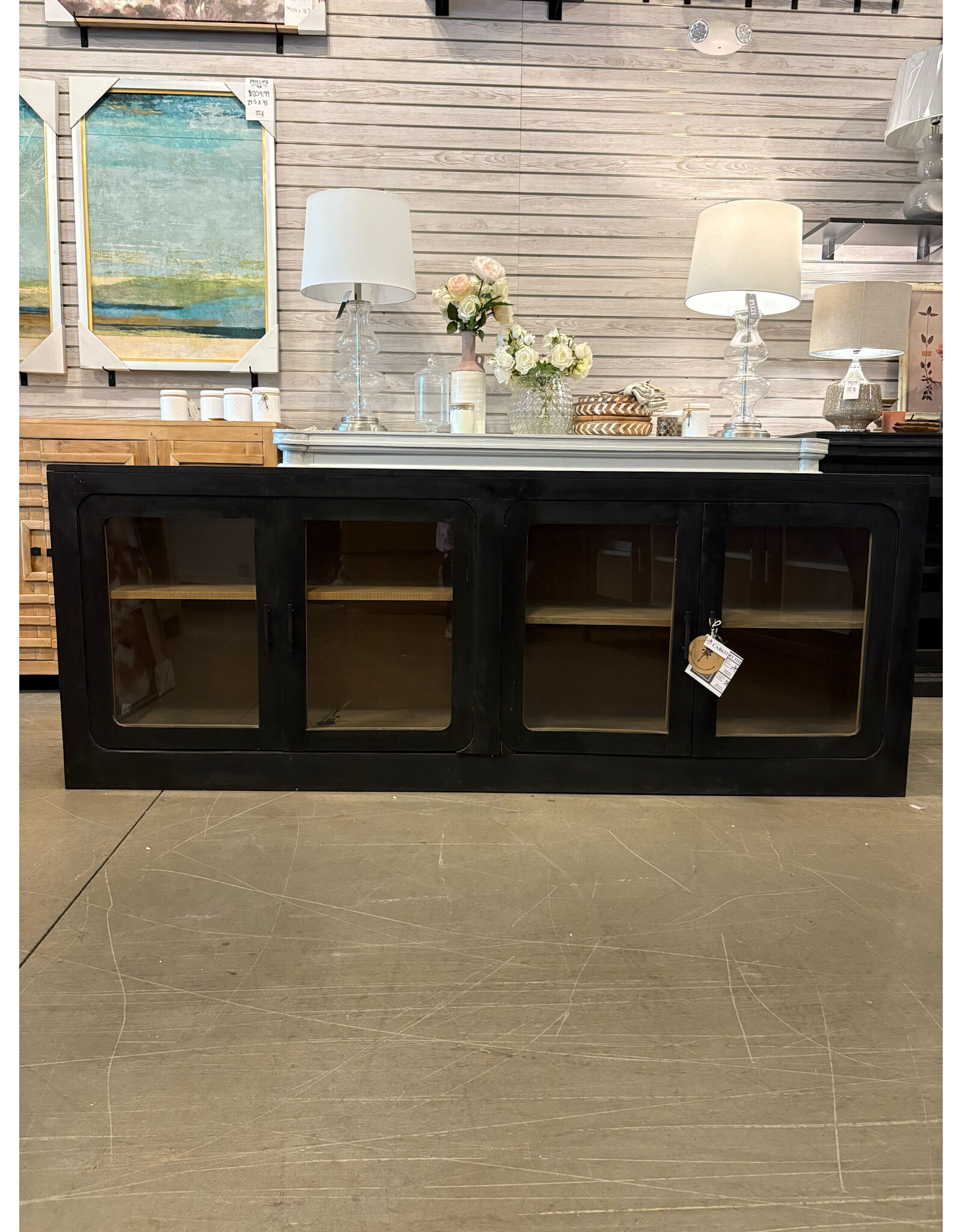 CAB631 Fairbanks Credenza 4GD w/Adj Shelf 83.8x16.8x31.8"H