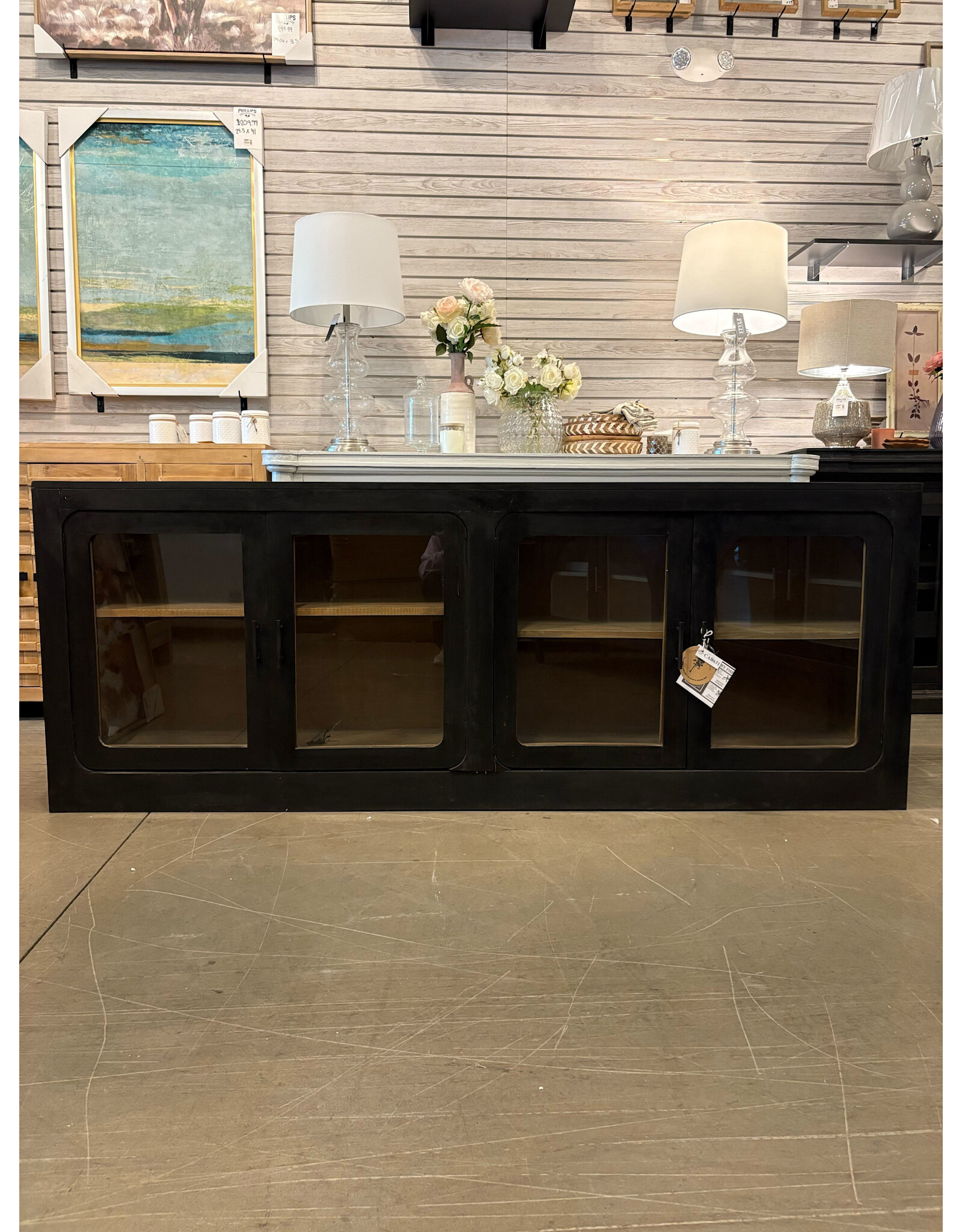CAB631 Fairbanks Credenza 4GD w/Adj Shelf 83.8x16.8x31.8"H