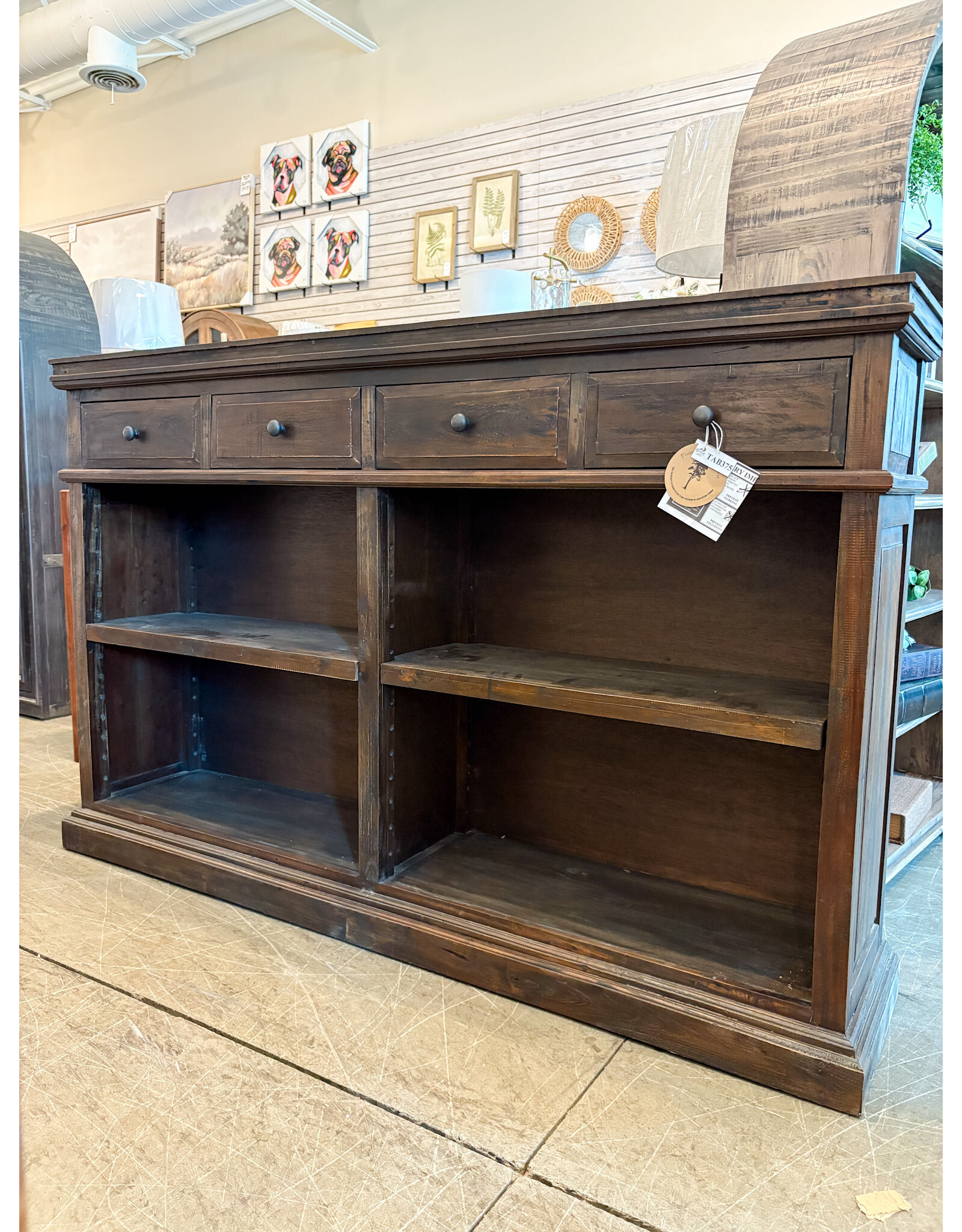 TAB375 Sheffield Sdbrd w/Adjs Shelf 4Drw W/RG 72x15x46.1"H