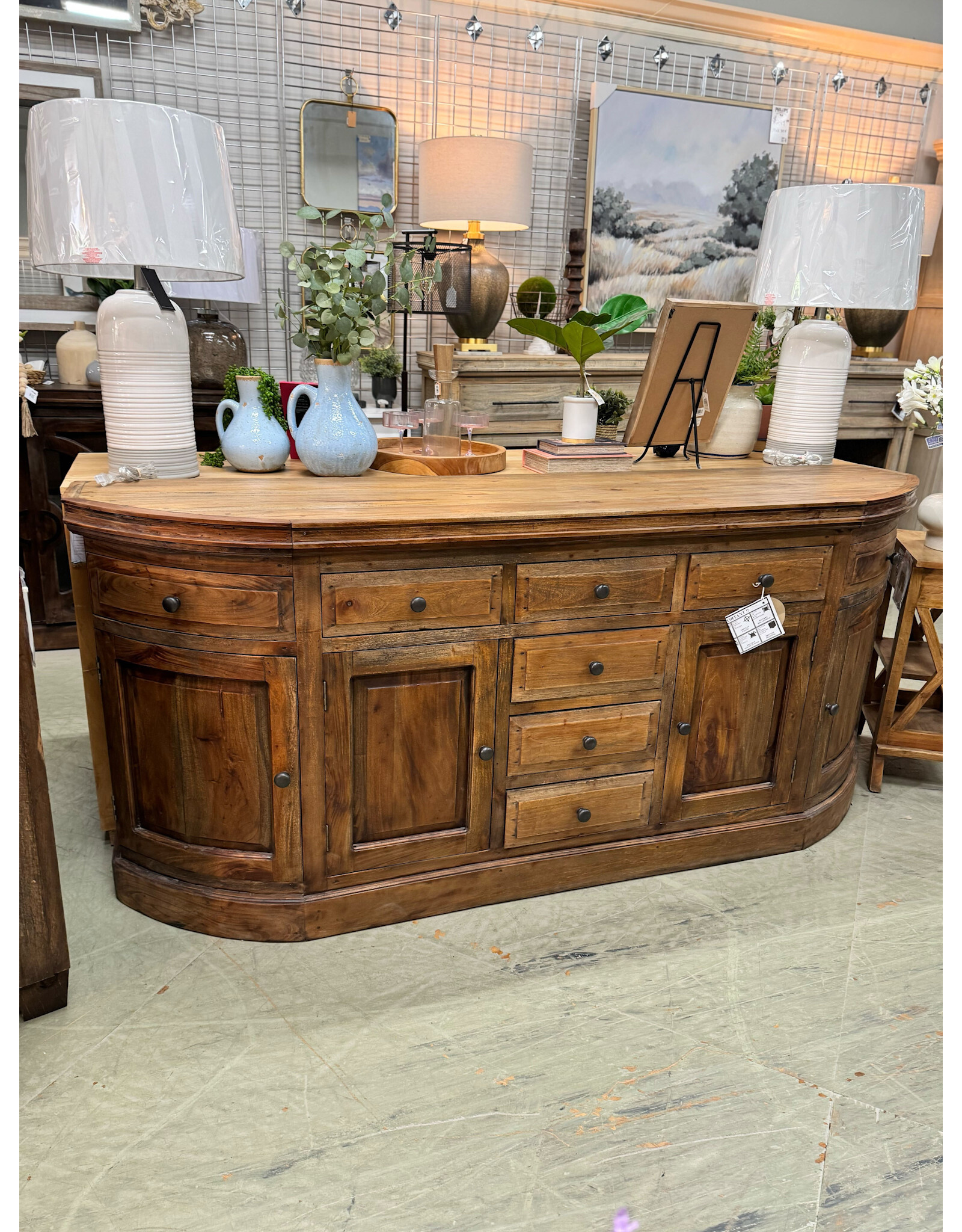 CAB641 Huntsville Credenza 4Doors 8Drw w/RG 81.5x18.8x36.2"H