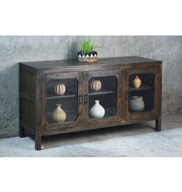 CAB593-SO Urban Glz Sdboard 3GD Bar Handls Wd Legs  60.2x20.1x33.8"H