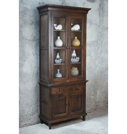 CAB1883 Lawerence Glazed Armoire 2GD 2dr 1drw w/RG 38.3x17.7x90.5