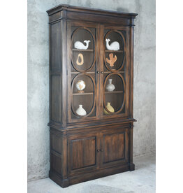 CAB1951 Greenfield Glazed Armoire 2GD 2Panel dr 51.1x17.7x96.1"H