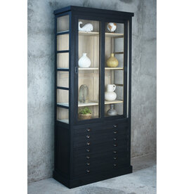 CAB1882 Britannica Glazed Armoire 2GD 4drw w/RG 40.1x17.7x90.5"H