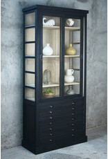 CAB1882 Britannica Glazed Armoire 2GD 4drw w/RG 40.1x17.7x90.5"H
