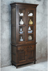 CAB1883 Lawerence Glazed Armoire 2GD 2dr 1drw w/RG 38.3x17.7x90.5
