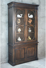 CAB1951 Greenfield Glazed Armoire 2GD 2Panel dr 51.1x17.7x96.1"H