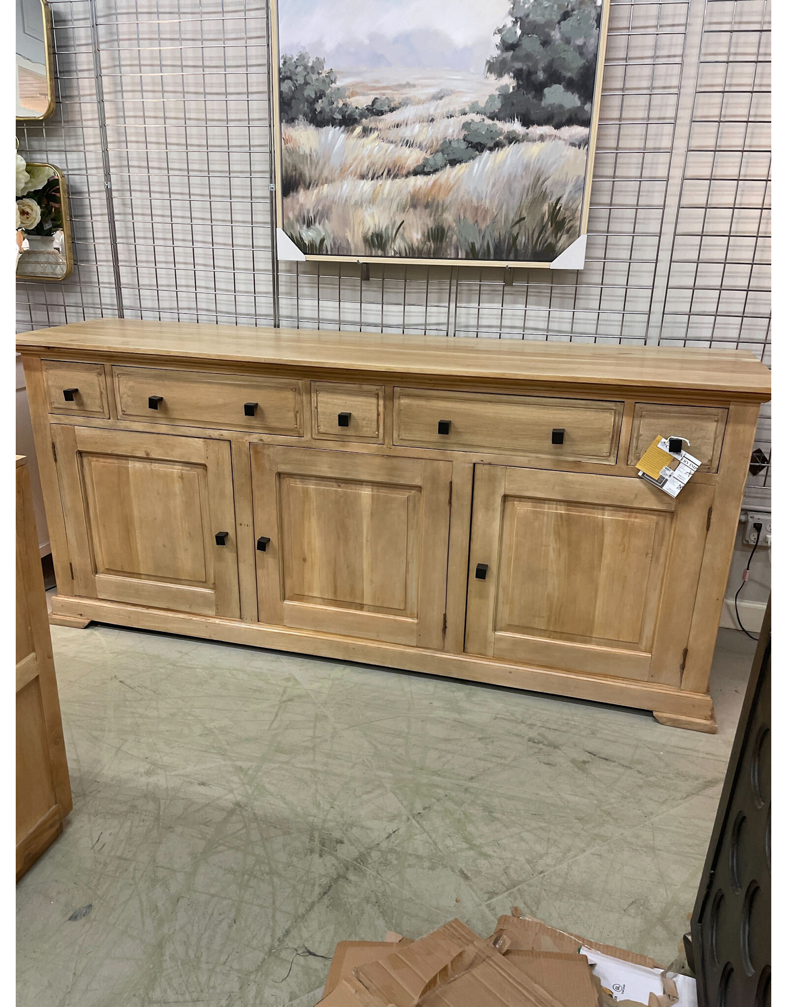 CAB546 Oversized Credenza 3Doors 5Drw w/RG 86.6x21.6x39.2"H