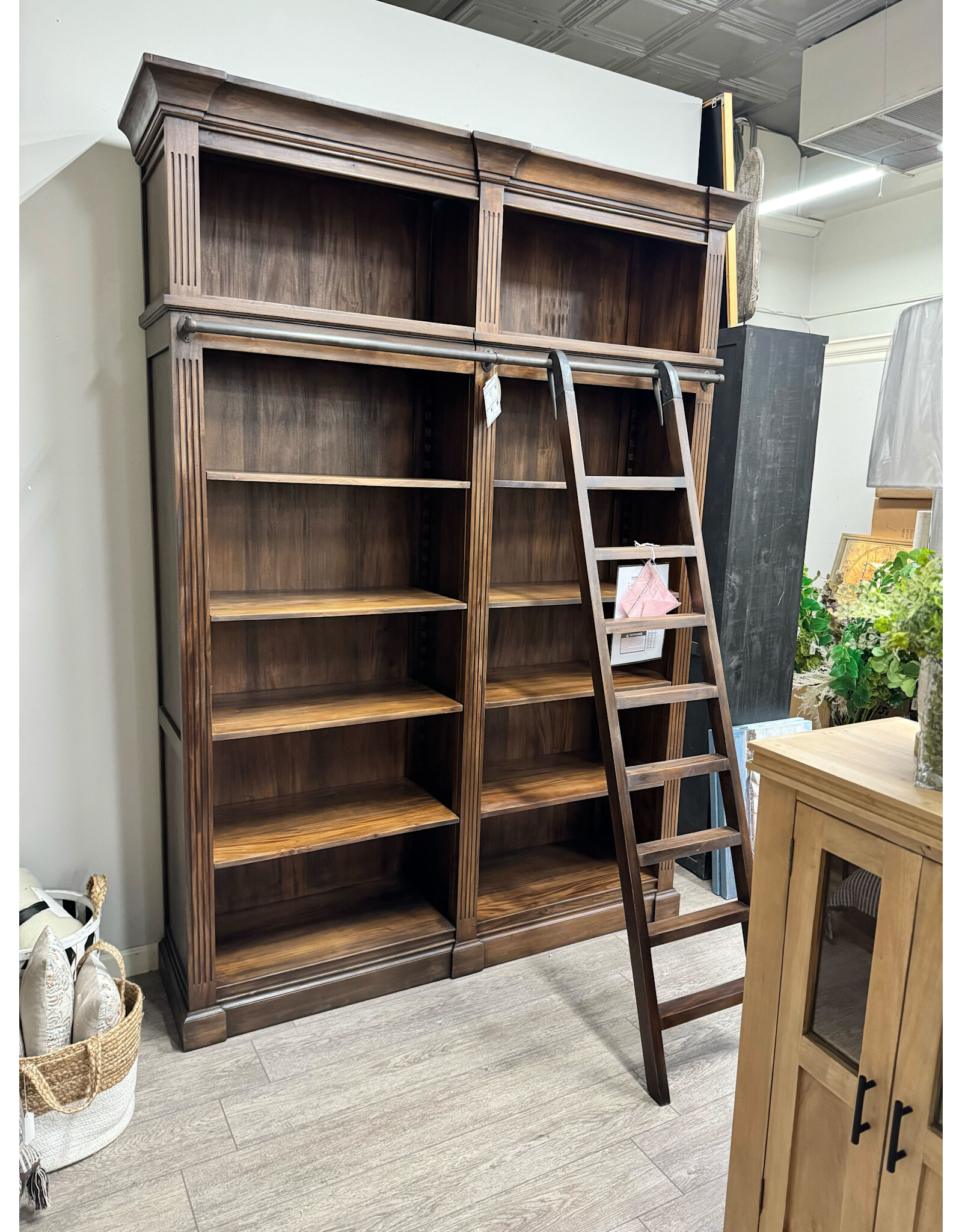 CAB1377-2SK Farmer Book Case 2 Column 68 1/8x17 3/4x93H