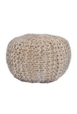 Jute Foot Stool Poof 18 x18 x18  EVFNR1088