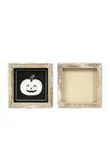 5 x 5 x 1.5" Reversible Wood Frame Sign Pumpkin 50505