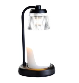 Fluted Glass Candle Warmer Black FGBLA