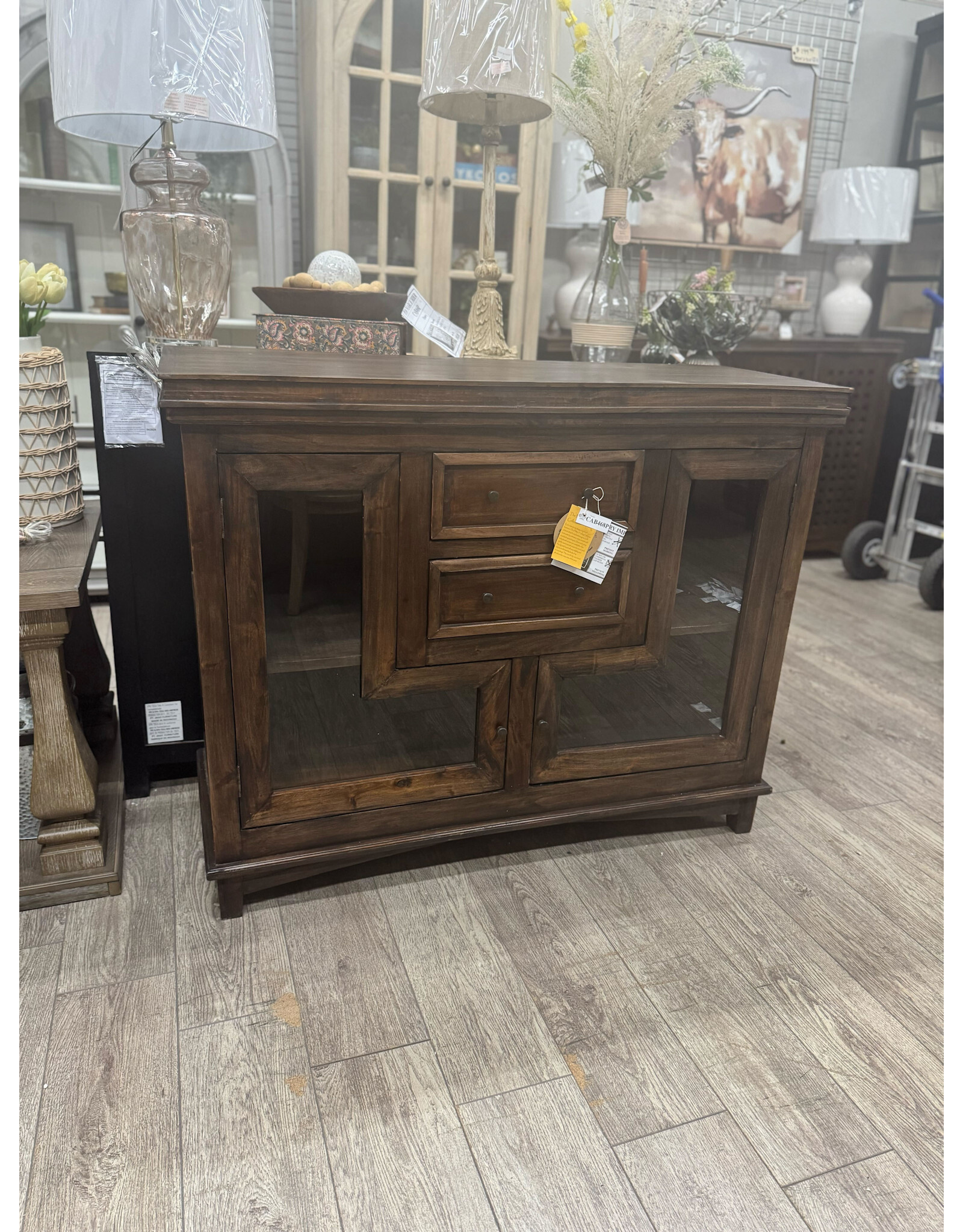 CAB468 Bowery Accent Curio 47.6x17.7x38.2"H