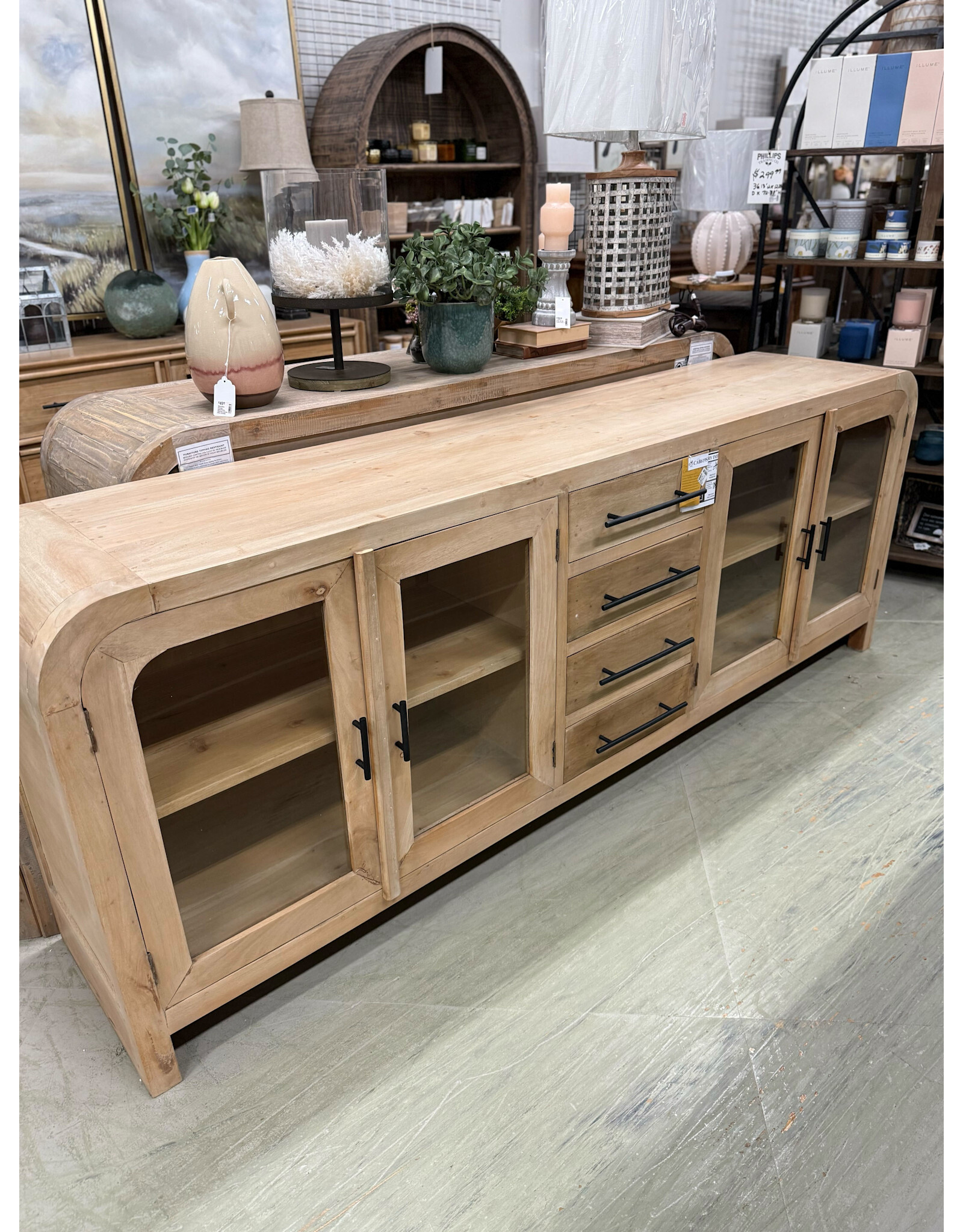 CAB619 Soho Credenza 89x18.1x33.8"H