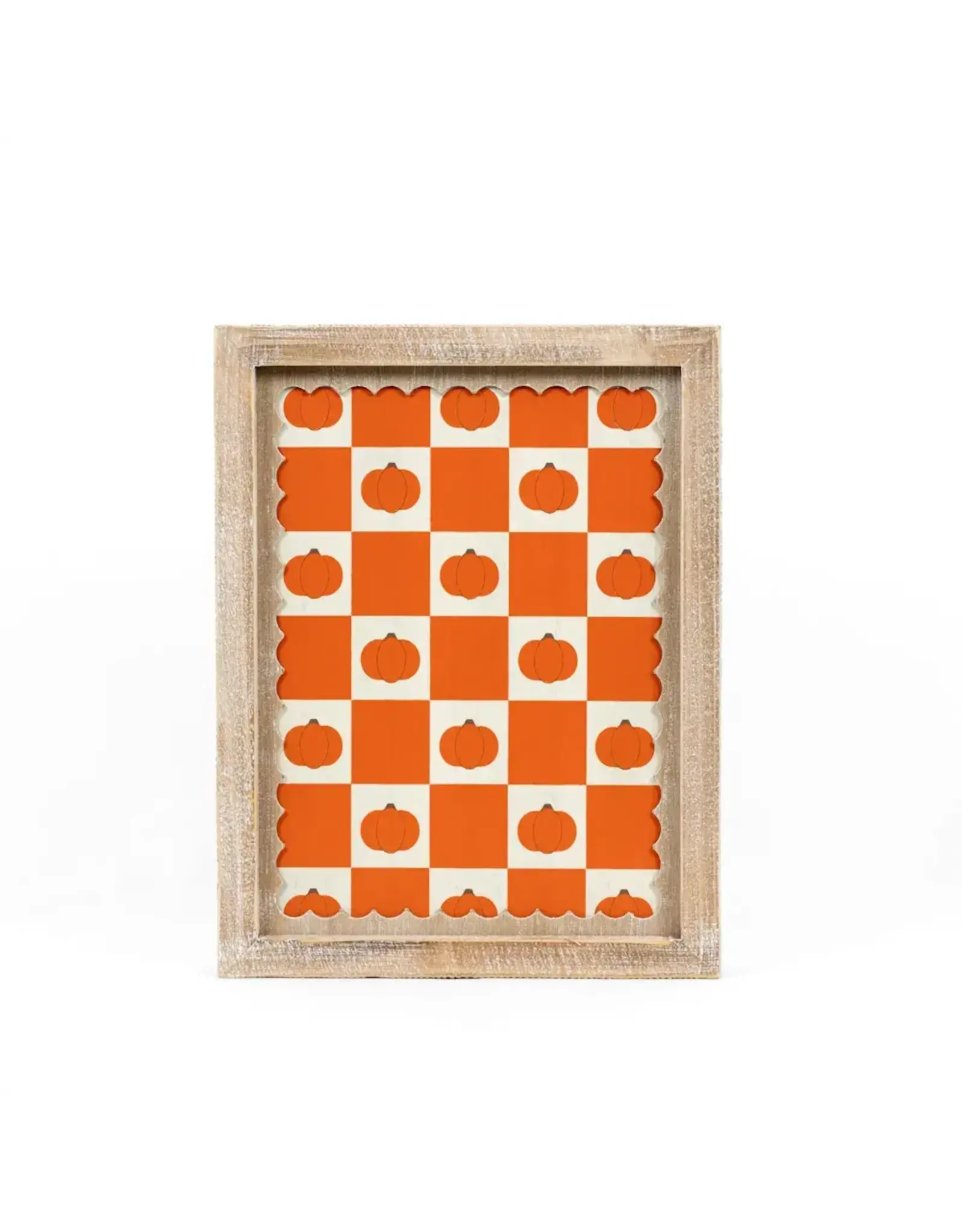 10 x 13 x 1.5 Revesible Wd FRame Sign Moon/Pumpkin 60292