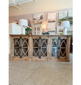 Com 38 6 Dr Glass Front Cabinet 99x18x43