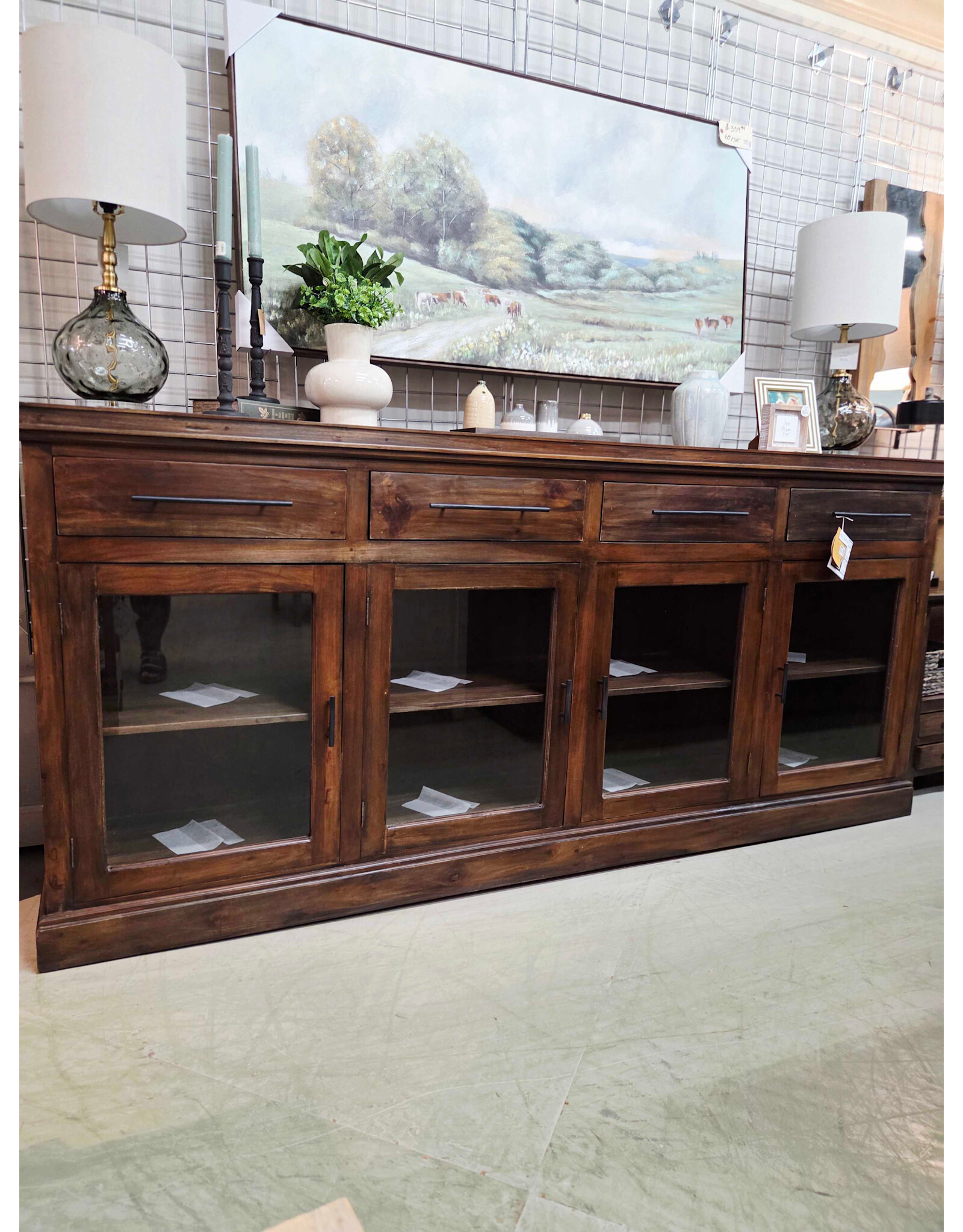 CAB625 American Glz Credenza 98.8x17.7x44.1"H