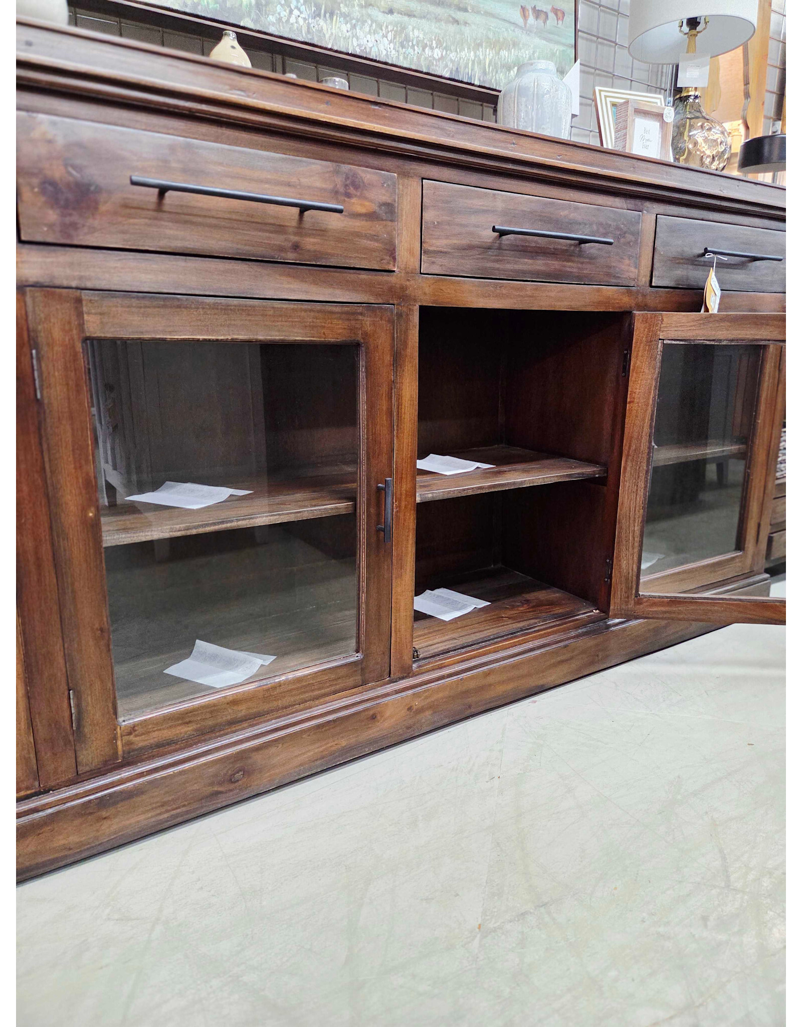 CAB625 American Glz Credenza 98.8x17.7x44.1"H