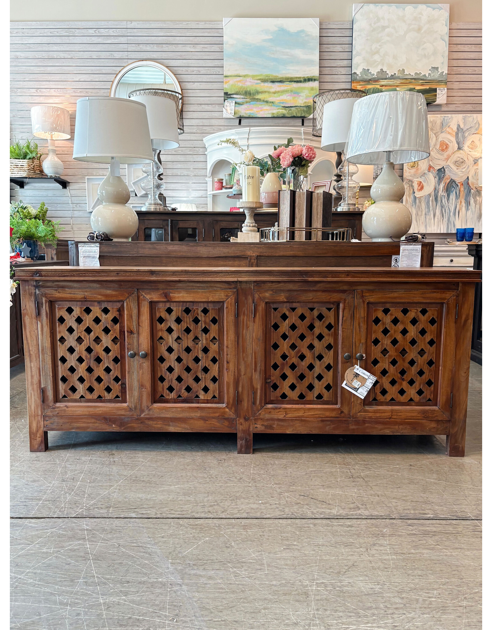 CAB630 Craft Sideboard 4 Drs w/Adj Shelf 79.1x18.1x33.1"