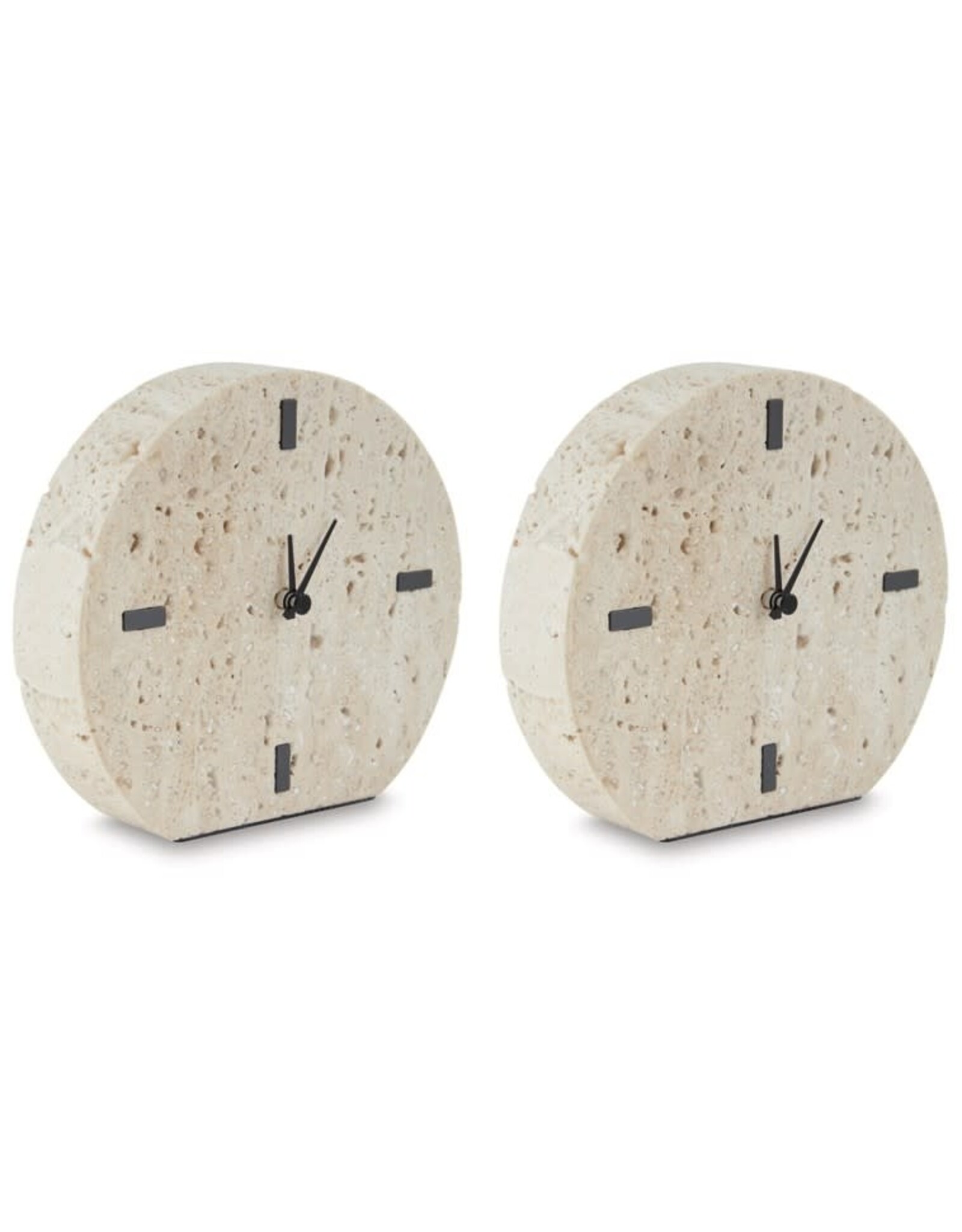 Travertine Clock6.5" x 6"  A2000660