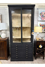 CAB1882 Britannica Glazed Armoire 2GD 4drw w/RG 40.1x17.7x90.5"H
