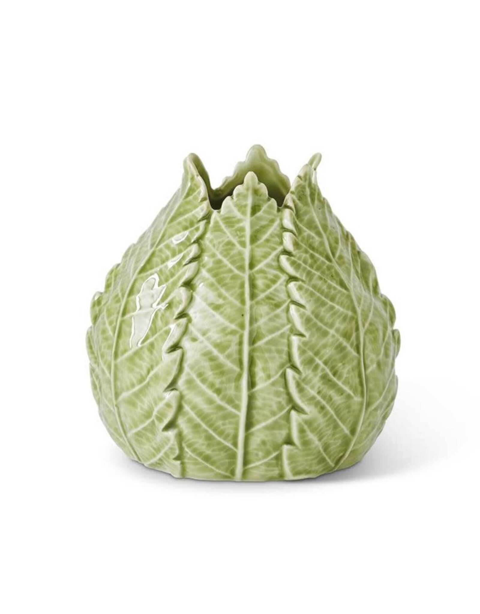 5 Inch Green Ceramic Leaf Vase 16320A
