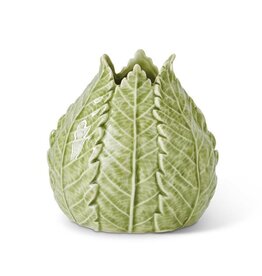 5 Inch Green Ceramic Leaf Vase 16320A