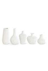 White Porcelain Accordian Vase 16580A