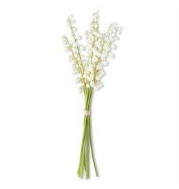 17 Inch White Real Touch Lily of The Valley Bundle 17308A