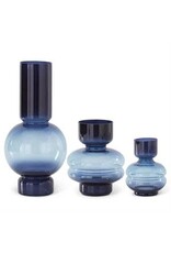 Blue 2 Tone Pot Belly Vase 17858A