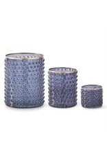 Blue Dot Vase w/ Gold Rim 18103A