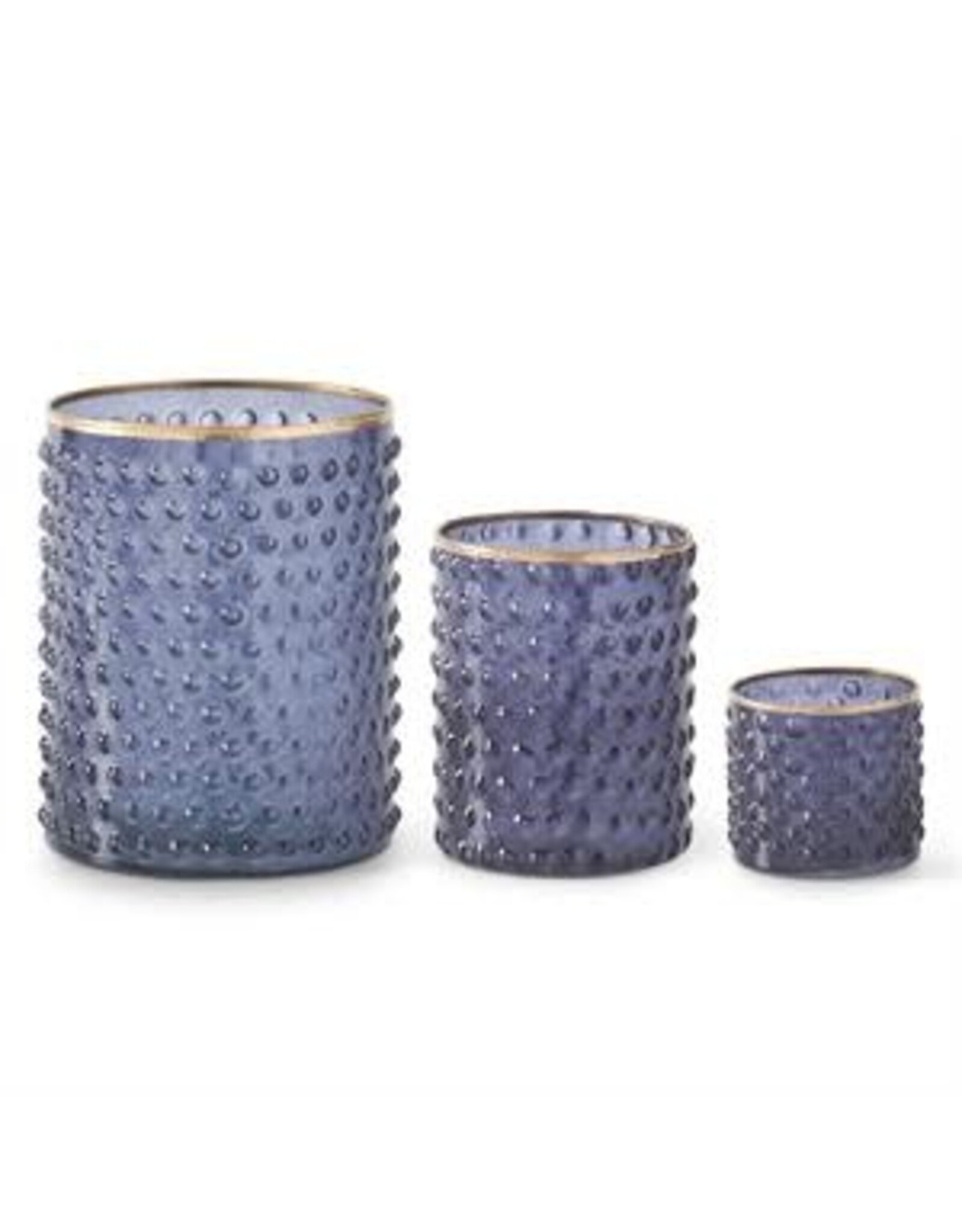 Blue Dot Vase w/ Gold Rim 18103A