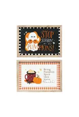 14x10x1.5 reversible wd frame sign (PUMPKINS/THANKS) 60303