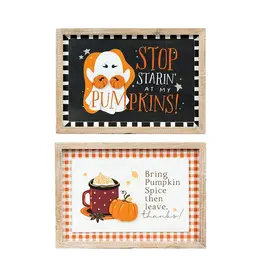 14x10x1.5 reversible wd frame sign (PUMPKINS/THANKS) 60303
