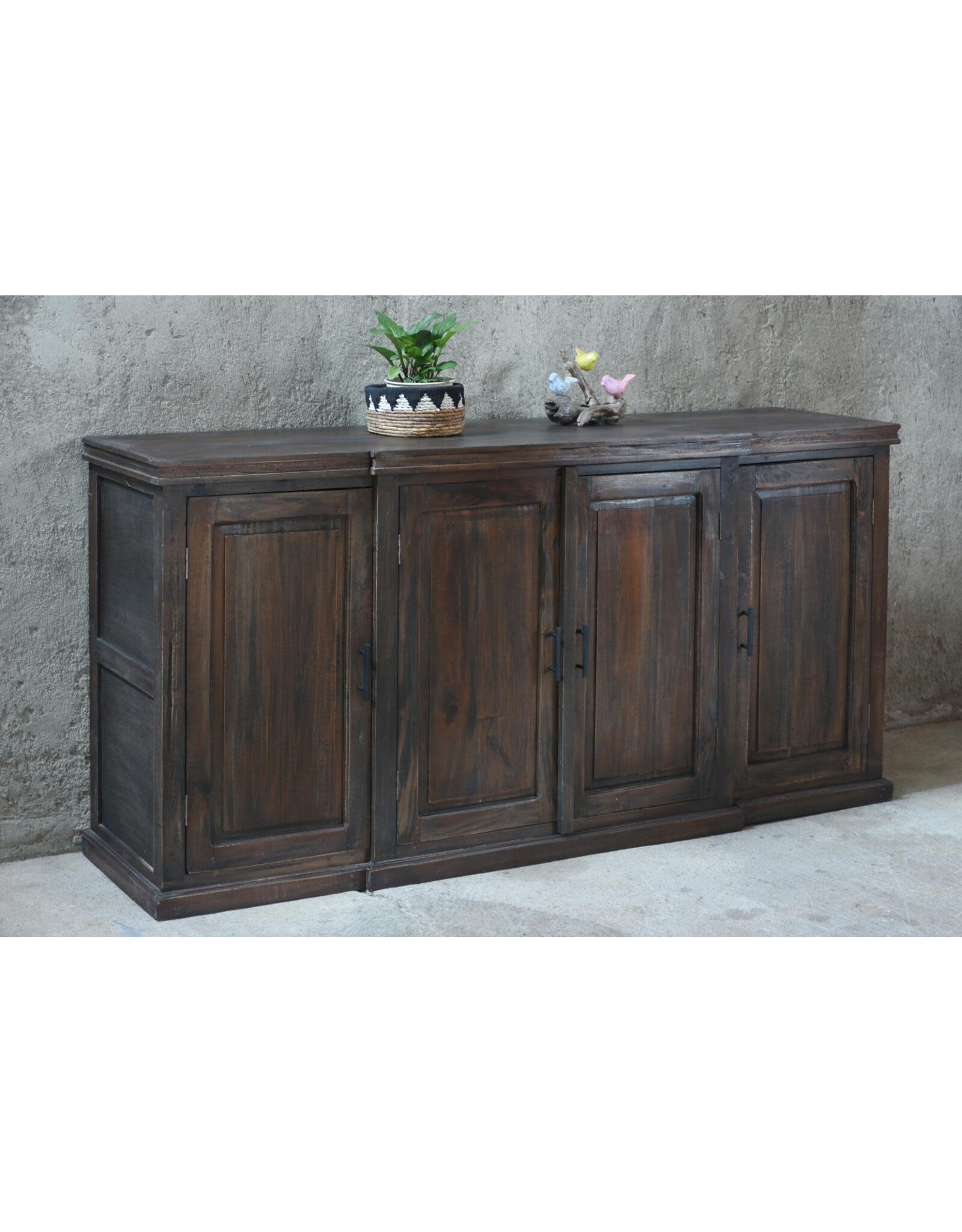 CAB621 Market Sideboard 4Panel Doors 73.2x18.8x36.2"H
