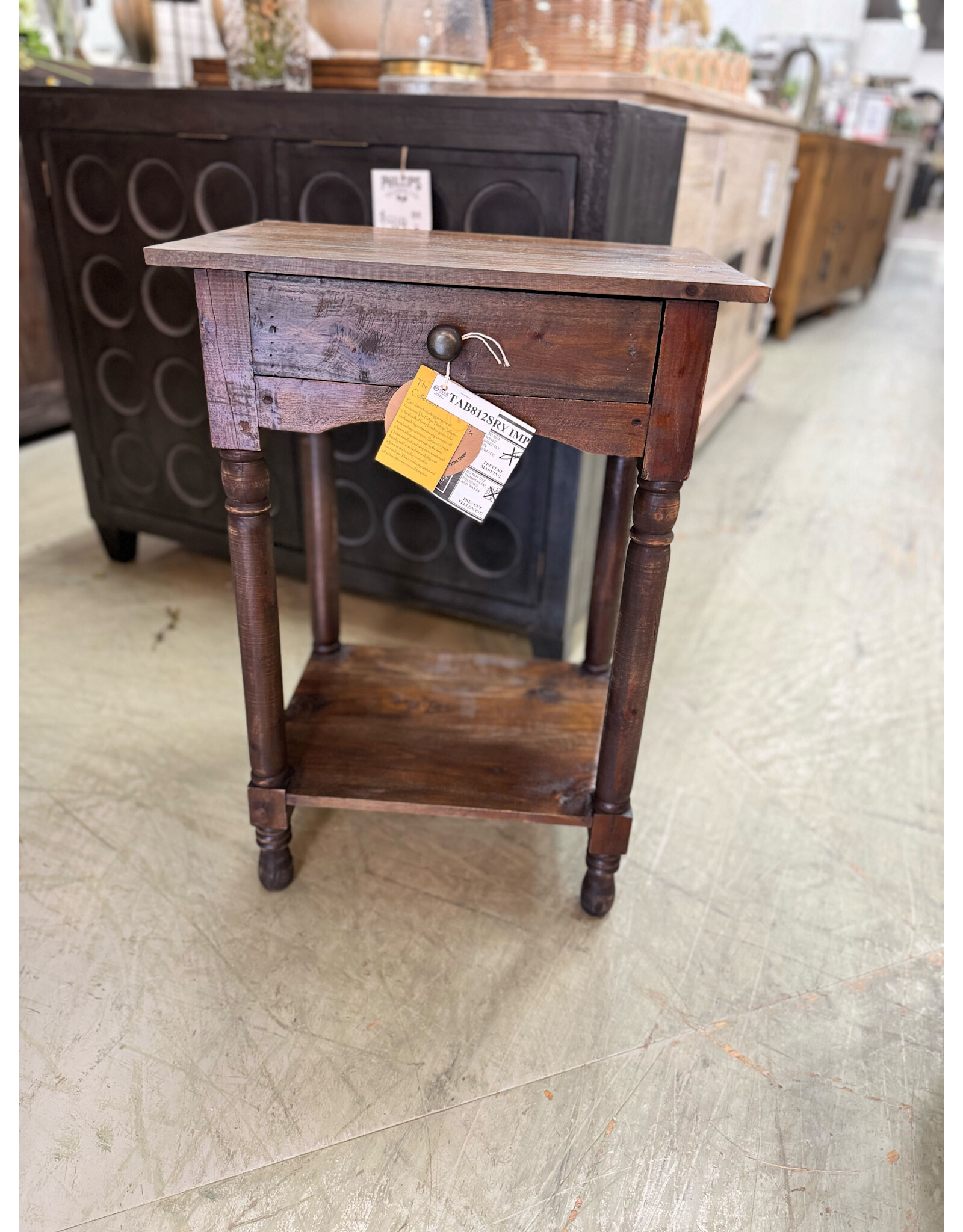 TAB812 End Table 1drw w/RG 20.8x15.3x29.8"H